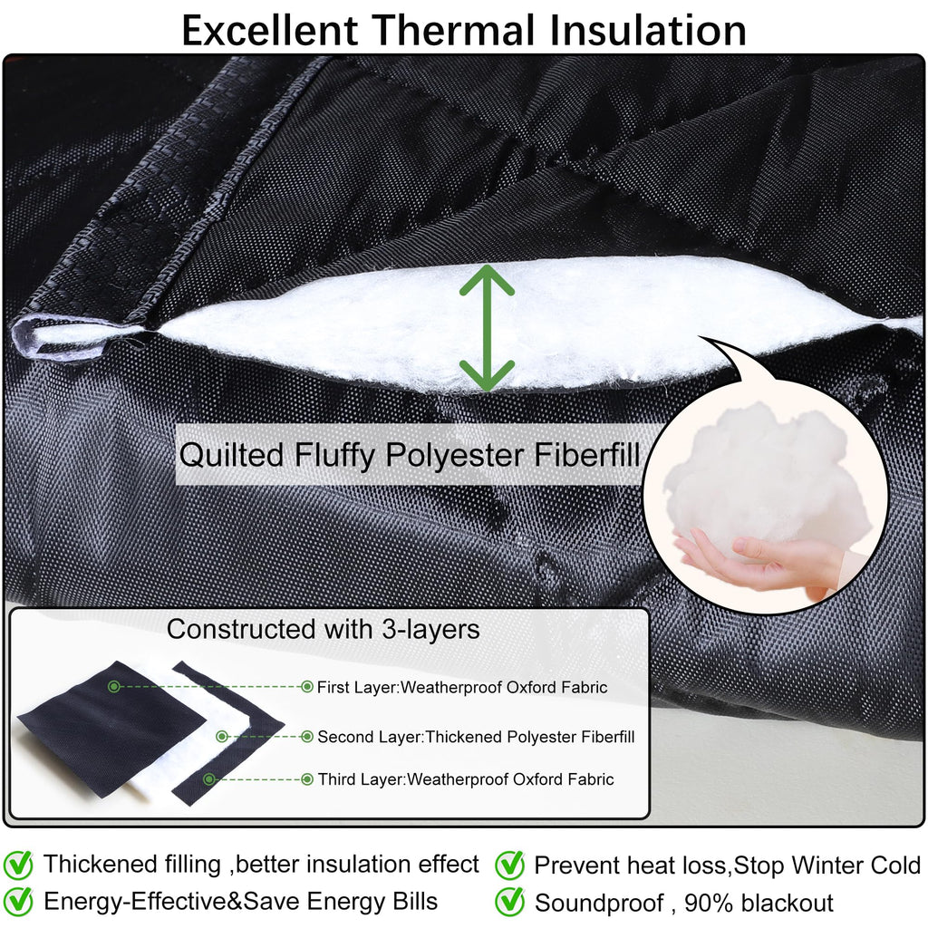 Thickened Wide Magnetic Thermal Insulated Door Curtain Insulation Winter
