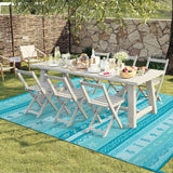 Outdoor Plastic Straw Rug, Reversible Outdoor Rug Waterproof 9x12 Rugs for Patio, RV Camping Rug Pic