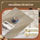 Coffee Table with Storage Shelf, 39.4" Farmhouse Coffee Table with V-Frame Support