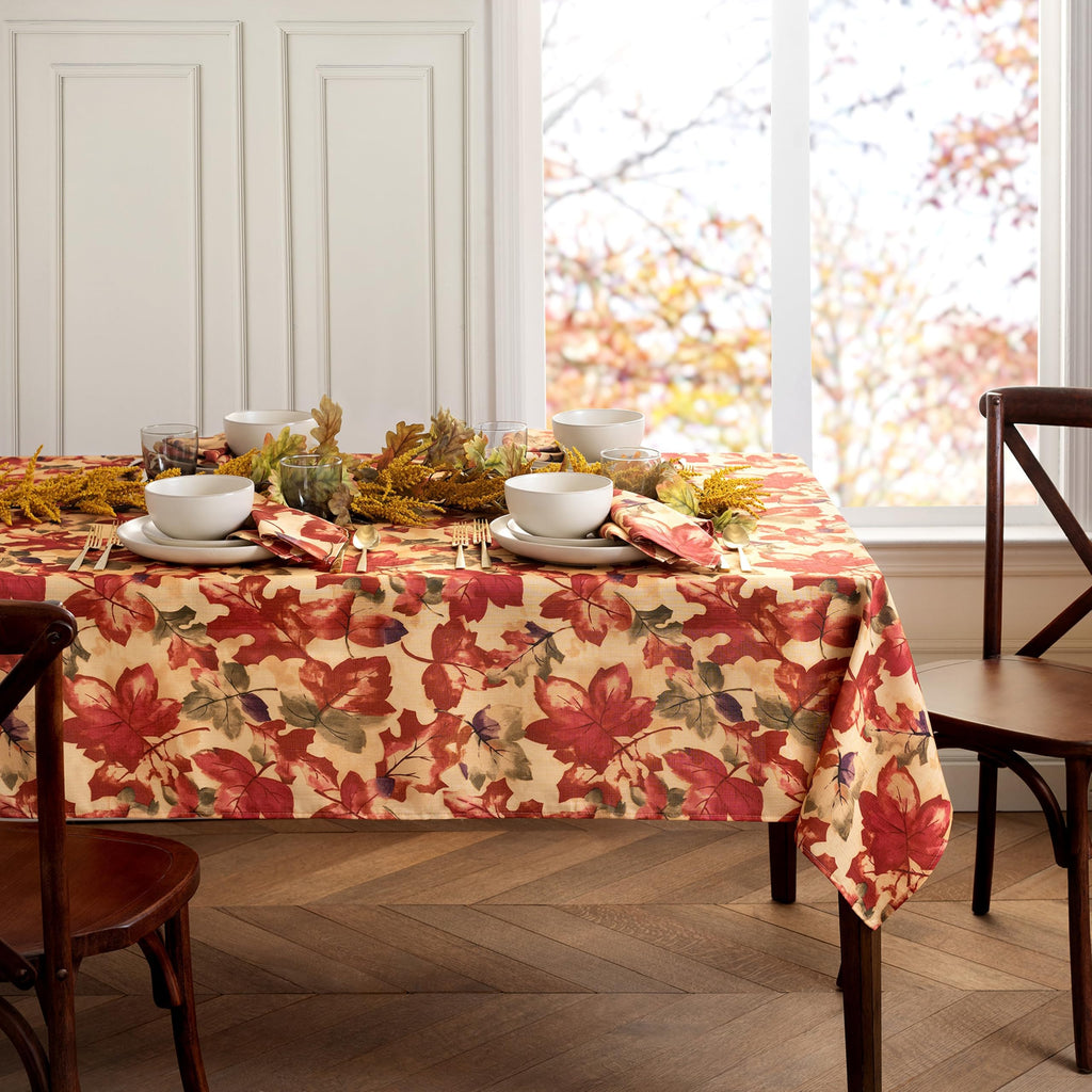 Harvest Festival Fall Printed Tablecloth, Multicolor - 60" W x 84" L