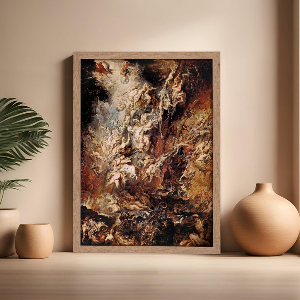 Master Vintage Poster - Retro Baroque Print - Gift for Artist, Friend - Fall of the Damned, Angels, Hell, Heaven