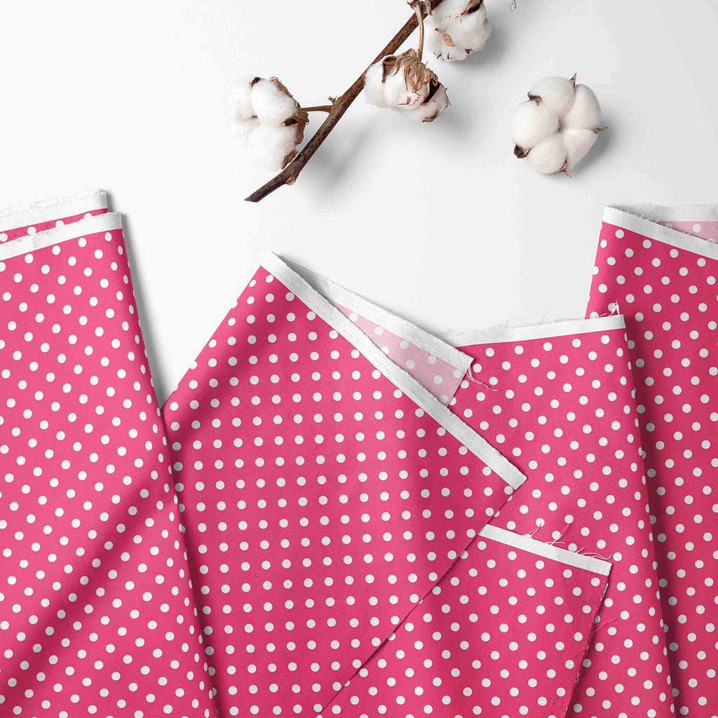 Mix N Match Pin Dots Crib/Toddler Bed Skirt Dust Ruffle (Fuschia)