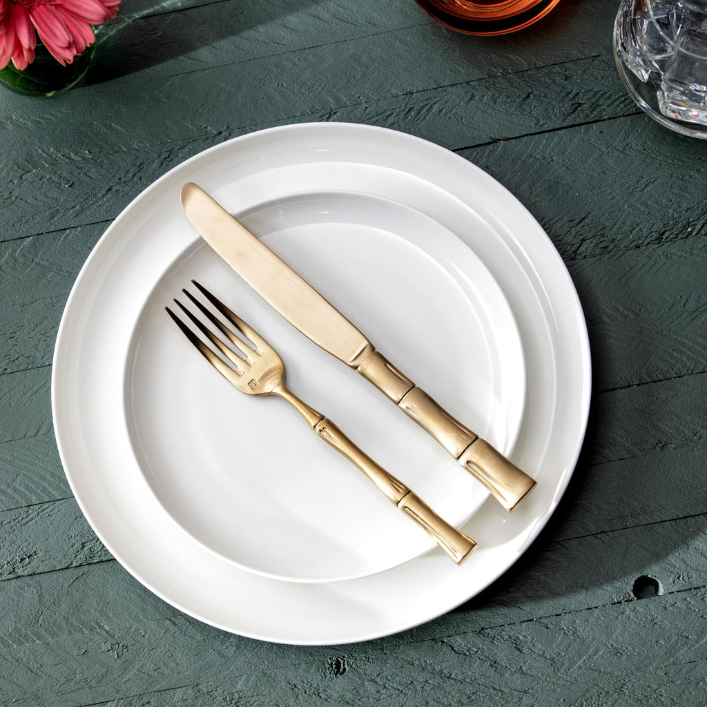 Royal Pacific 18/10 Stainless Steel, 5 Piece Flatware Set (Service for 1), Brushed Champagne