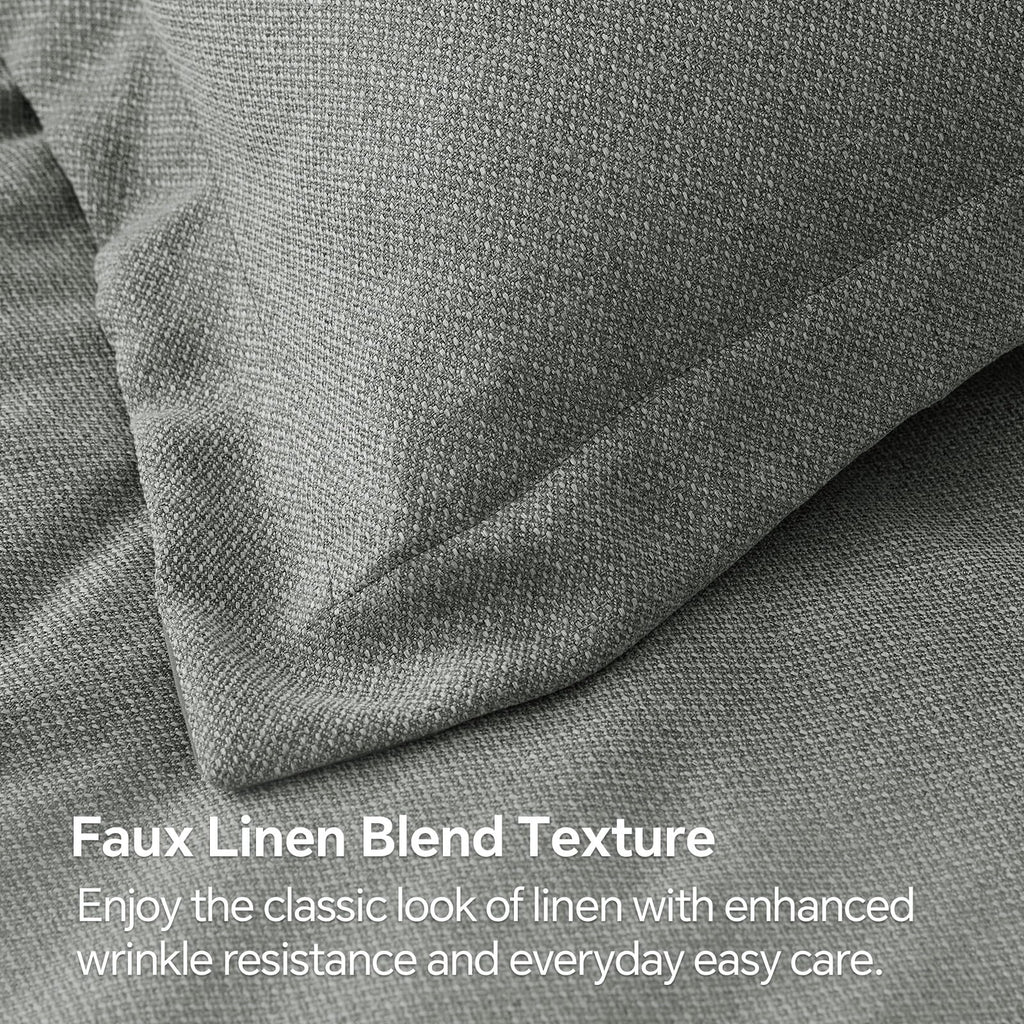 Comforter Set 7 Pieces, Charcoal Gray Bed in a Bag
