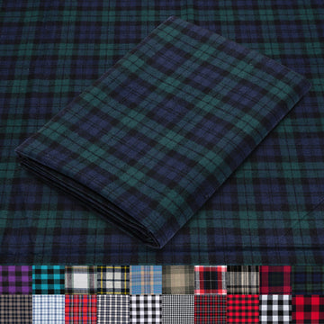 Textiles 3 Yard Bolt Blue & Green Blackwatch Plaid Flannel Fabric