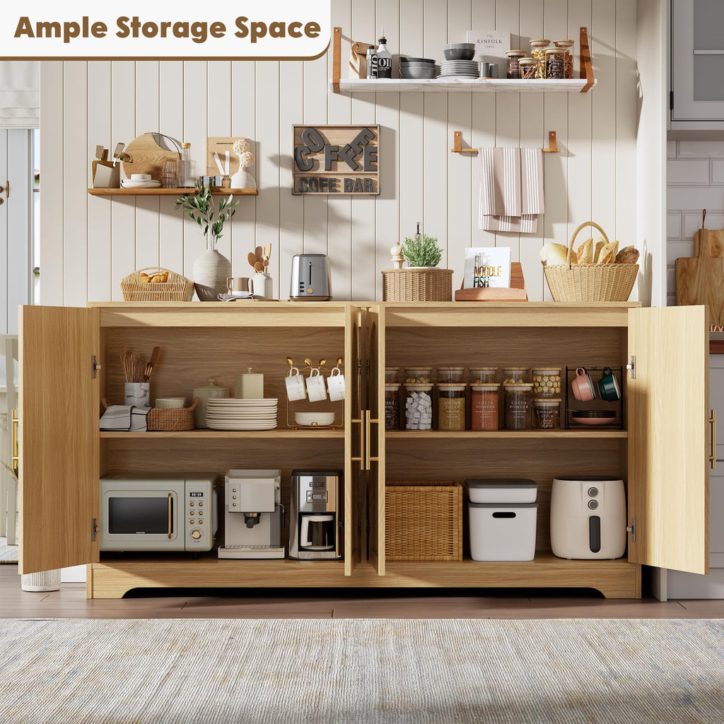 30"W Sideboard Buffet Cabinet, Boho Entryway Storage, Coffee Bar Cabinet