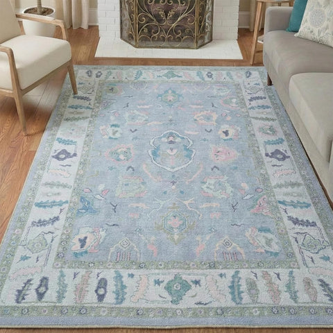 Fame Rugs Lavender Modern Oushak Rug 8x10, Vintage Turkish Colorful Oriental Washable Antique Inspired Large Area Rugs