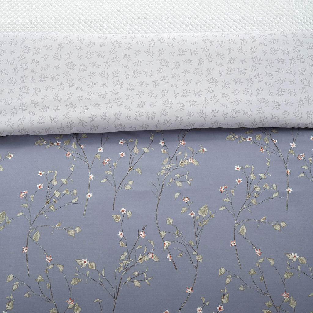 Casabolaj Kendall 3 Pieces Do Not Include Filling Dusty Lilac Vintage Retro Printed Duvet Cover Set 100% Egyptian