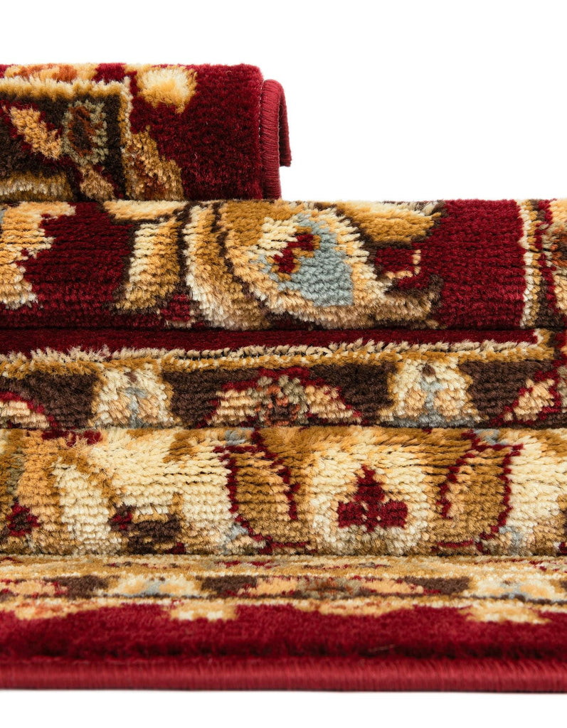 Aditi Collection Rug - 2' 7 x 10' Runner Red Low Rug Perfect s, Large Dining Rooms, Open Floorplans