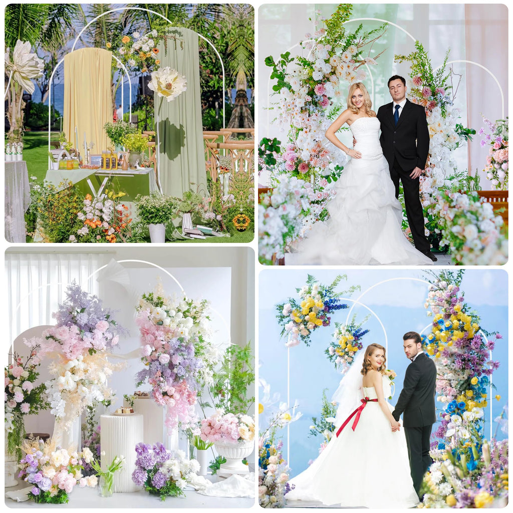 Metal White 7.2ft, 6.6ft, 6ft Wedding Arch Stand