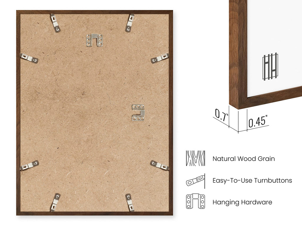 12x16 Picture Frame - Set of 6 12 x 16 Picture Frame Sets For Wall Collage, Frame 12x16 Wood Picture Frames Wall