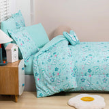 Mooreeke Bed in a Bag for Kids Girls Teens, 6 Pieces Twin Comforter Bed Set with Shams