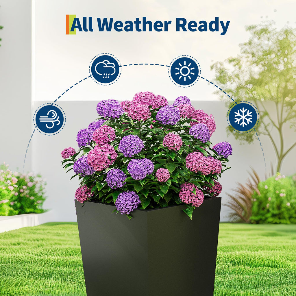 22.5" Tall Planters Set of 2, Outdoor&Indoor Planter Pots