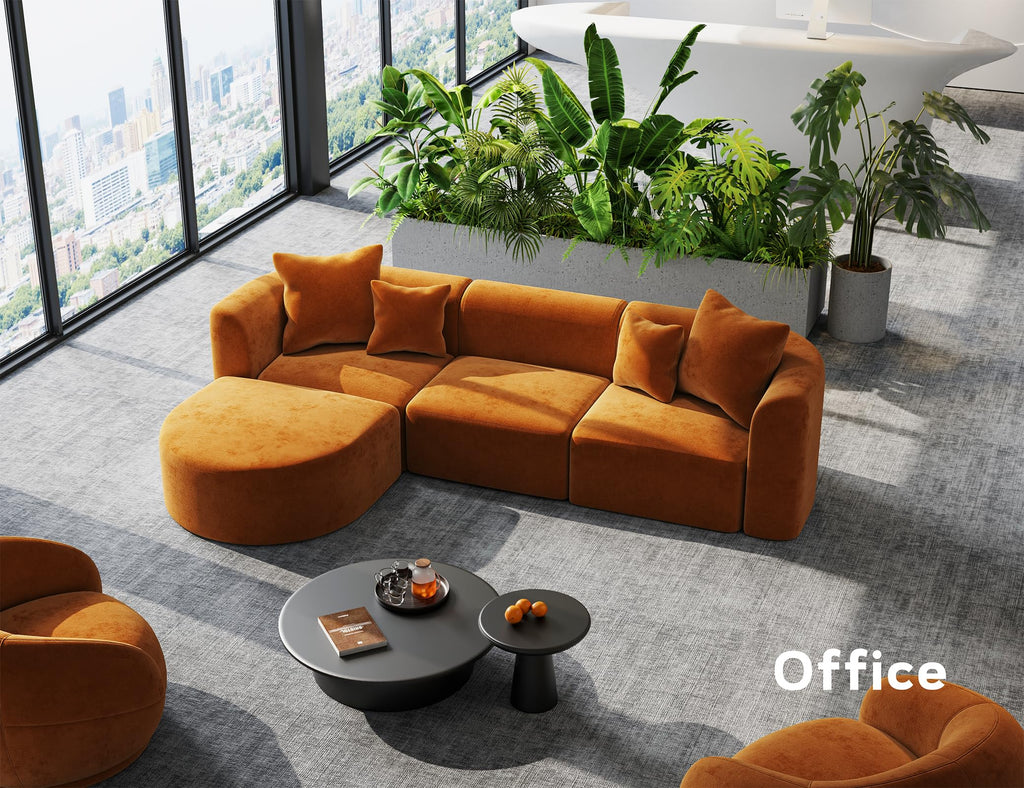116" Modular Curved Sectional Modern Oversized Couches