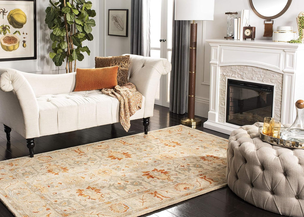 Antiquity Area Rug - 9' x 12', Beige & Multi, Handmade Traditional Oriental Wool