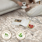 Area Rug 10x14 Washable Vintage - Soft Traditional Rug