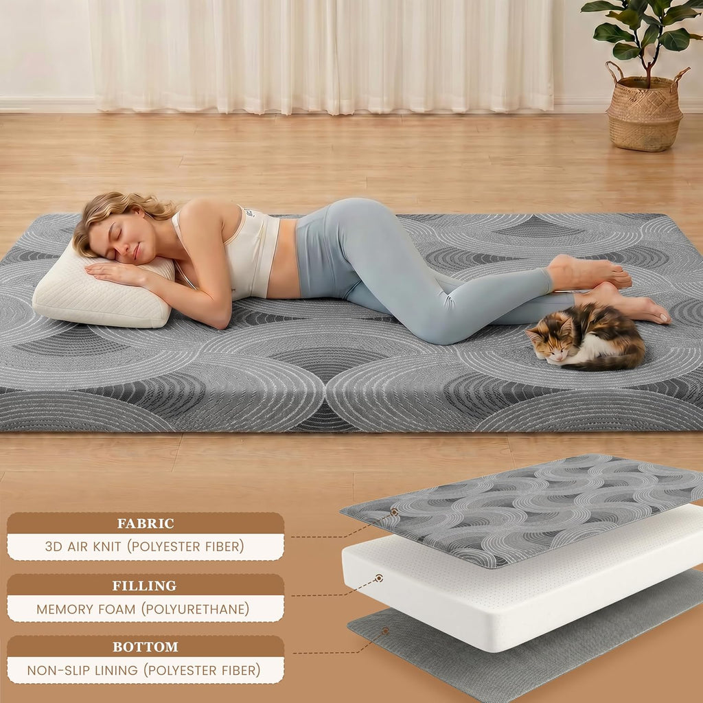 Japanese Floor Mattress, 3.5" Thicken Futon Mattress Tatami Mat