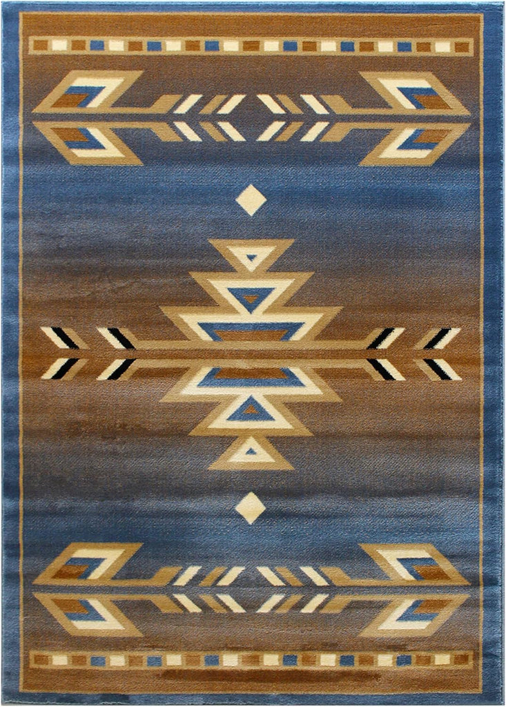 Southwest 8'x10' Native American Area Rug in Blue
