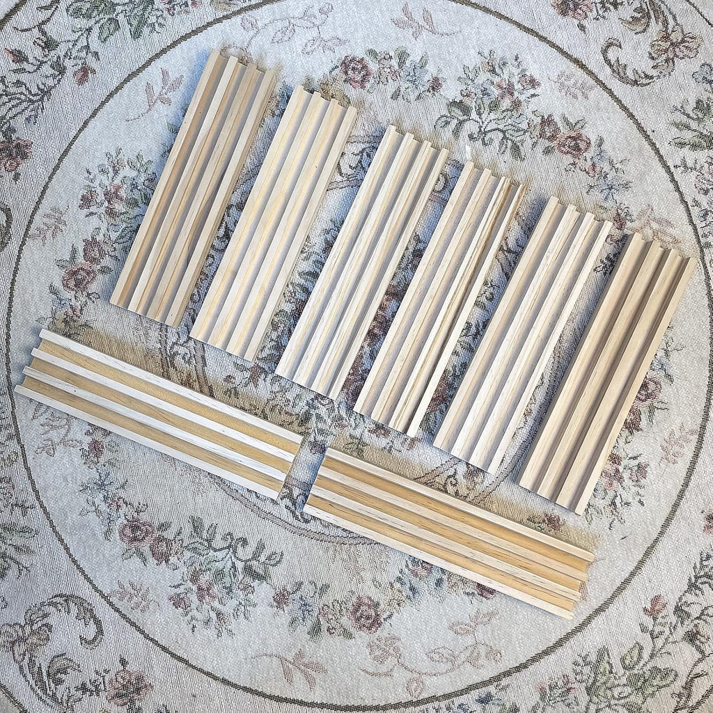 Wooden Domino Racks/Trays Natural Domino Trays Holders Organizer for Mexican Train Chickenfoot and Other - Set of 8