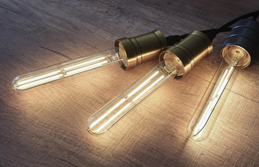 Dimmable E26 Tubular Light Bulb 60W Long Edison Bulb, T10 Led Bulb 3000K