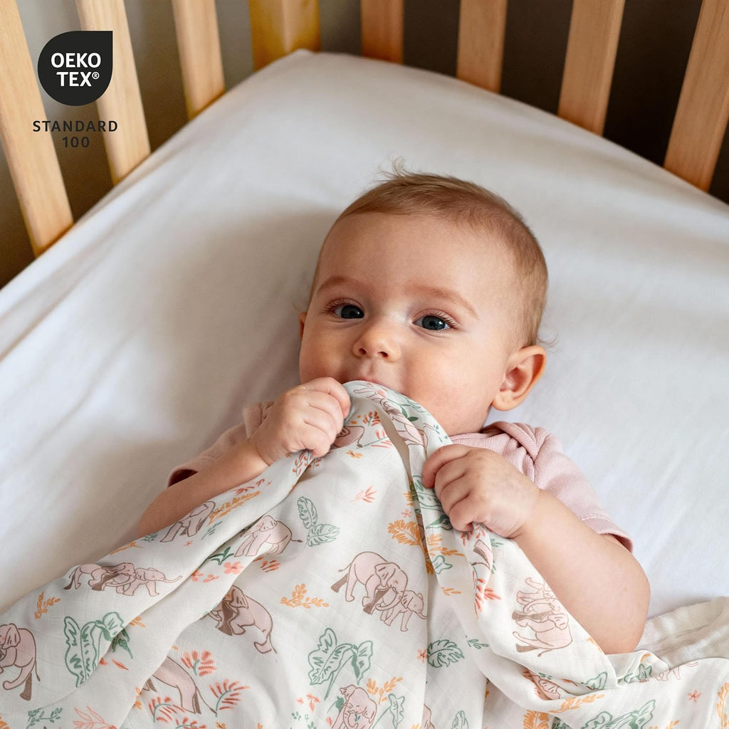 Muslin Swaddle Blankets 4Pk Receiving Blanket Large 35" x 40"