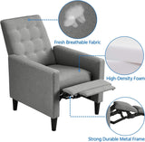 Home Theater Seating Single Fabric Recliner for Living Room Chair Adjustable Sofa with Thicker Seat Cushion Tufted