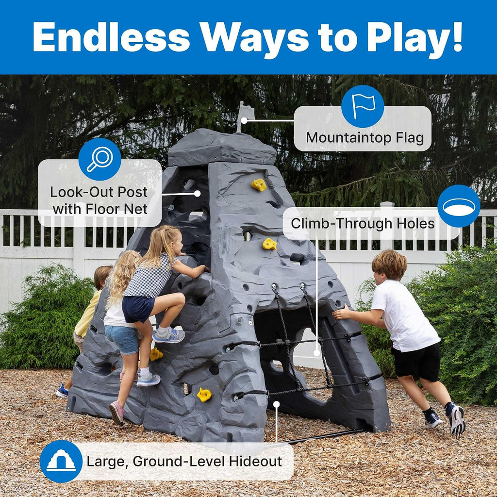 Skyward Summit for Kids, Climbing Wall Playset for Toddlers, Ages 4 -8 Years Old, Easy to Assemble Kids Outdoor