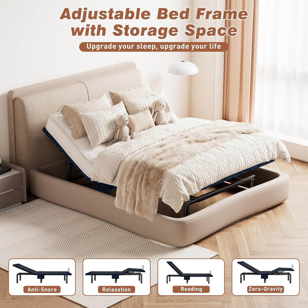 Patented King Adjustable Bed Frame Wireless Remote
