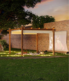 10 x 13 ft Wood-Grain Aluminum Pergola Outdoor Pergola with  - Image 7