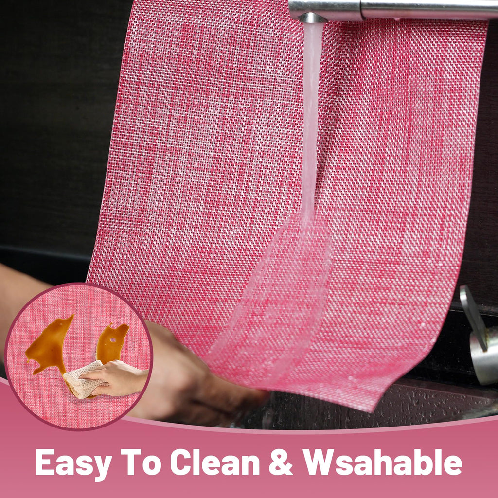 Placemats Set of 12,Christmas Decoration Non-Slip PVC Weave Table Mats Easy to Clean,Heat Resistant Place Mats Dining