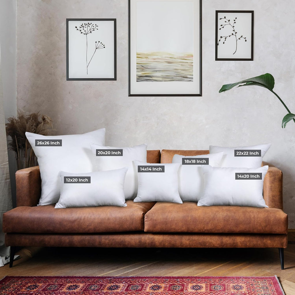 Throw Pillows, Decorative 18x18 Pillow Inserts - Set of 4