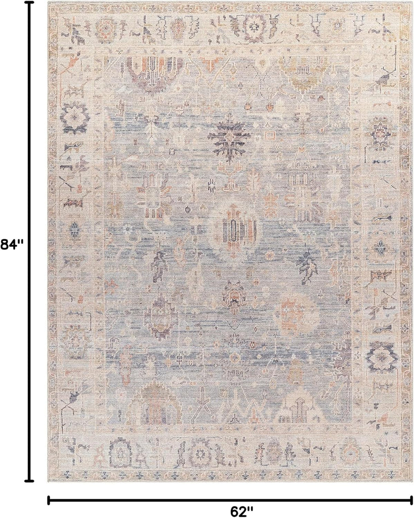 X Becki Owens Marlene Vintage Medallion Area Rug, Pale Blue