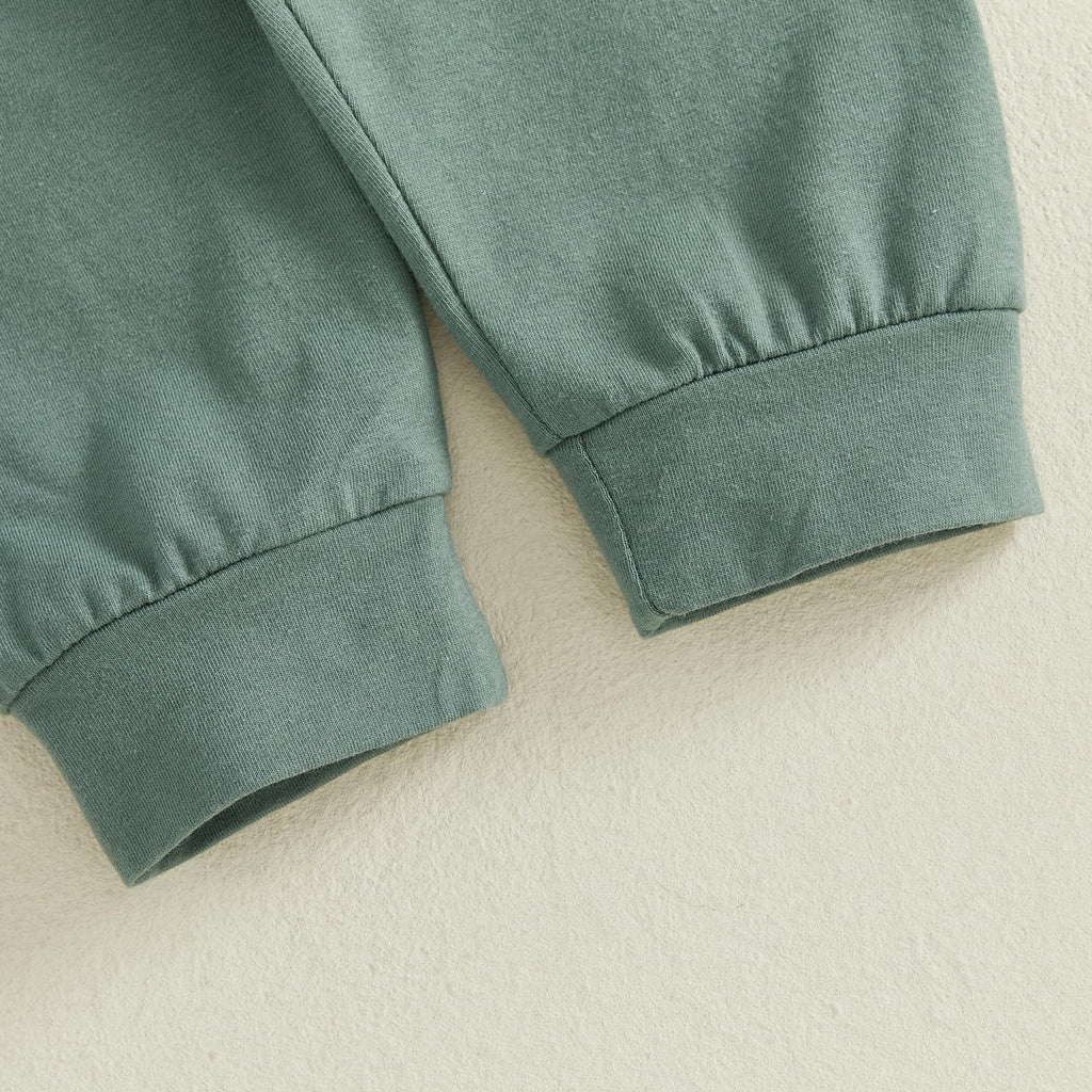 Big Brother Outfit Baby Boy Fall Clothes 2Pcs Toddler Top and Pants Sets (Lapel Neck Green, )