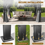 10'x12' Hardtop Gazebo, Metal Gazebo with Galvanized Steel Double Roof, Permanent Patio Pavilion for Dining Parties