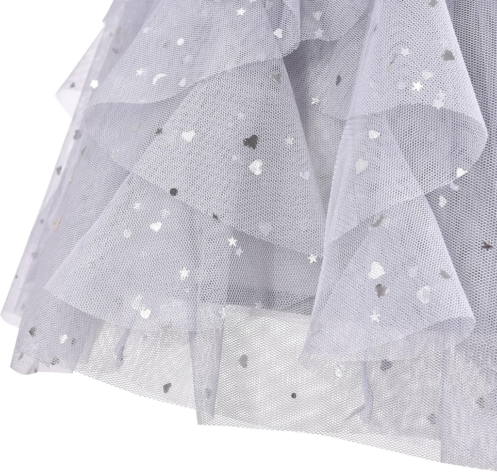 Girls Skirt Navy Blue Pearl Stars Sparkling Tutu Dancing