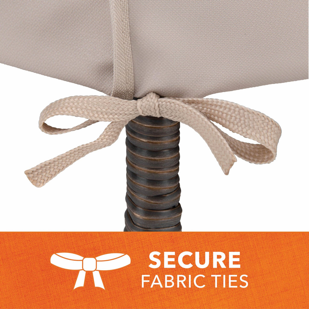 Chalet Stackable/High Back Bar Chair Cover - Weather-Resistant Fabric - Outdoor Furniture Protection Perfect, Deck