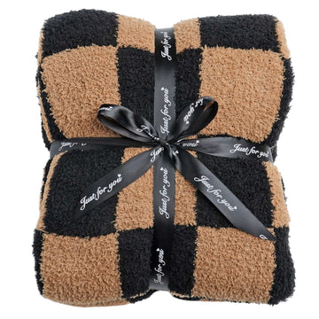 Ultra Soft Checkered Blanket Cozy Buffalo Check Throw Fluffy Knitted Reversible Throw Blanket Lightweight Fleece
