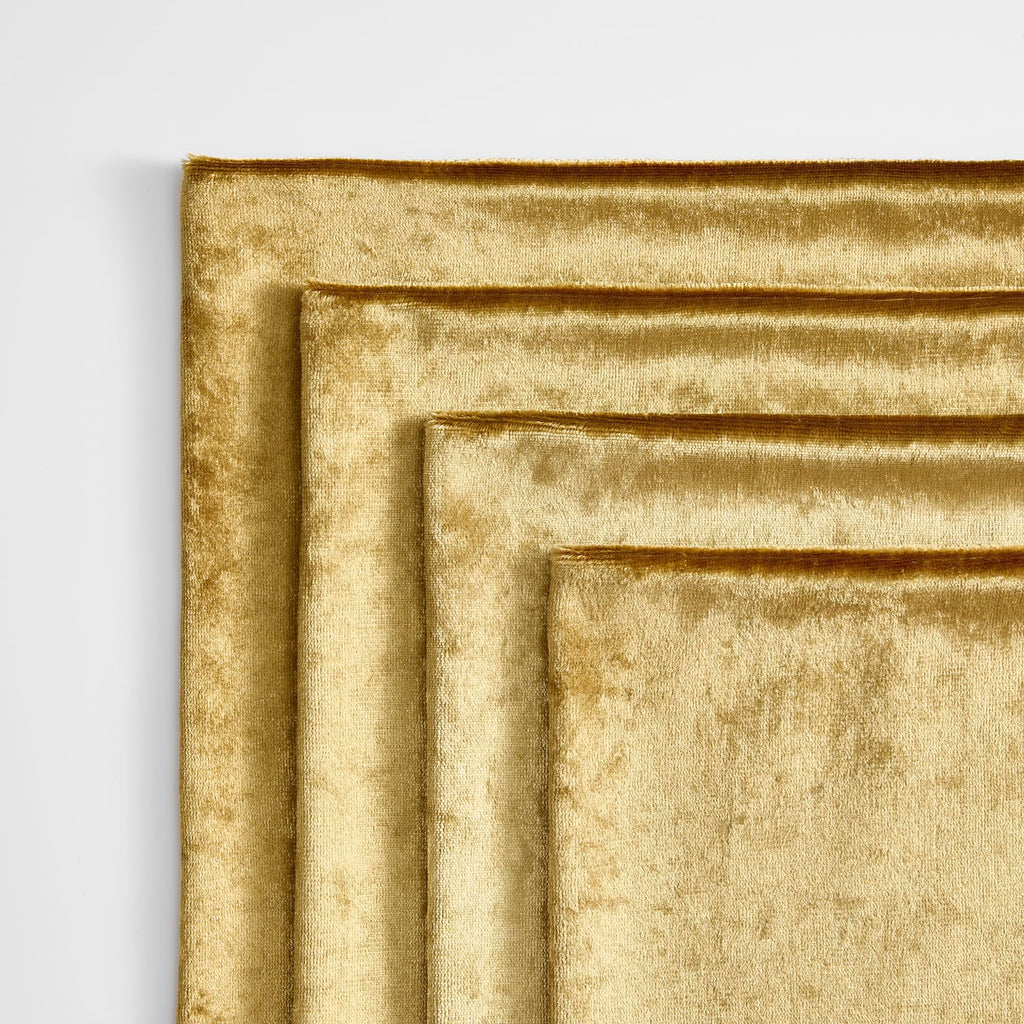 Pack of 4 Gold Decorative Velvet Pillow Covers 18x18
