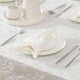 Annaleigh Tablecloth Jacquard Fabric, Wrinkle Resistant for Dining, Holiday, Party, Wedding or Banqu