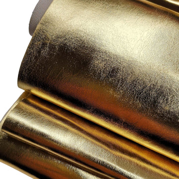 Metallic Faux Leather Vinyl Gold PU Leather for Leather craftsilver Soft Faux Leather Fabric Bow Earrings Making DIY