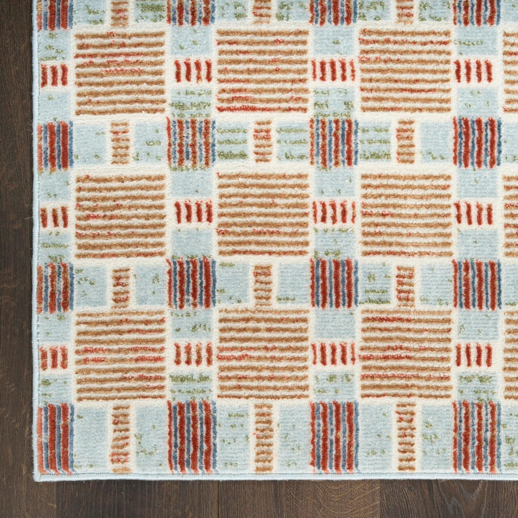 Home Nordic Rust Multicolor Area Rug - Easy Clean, Non Shedding, Bed Room, Living Room, Dining Room, Kitchen