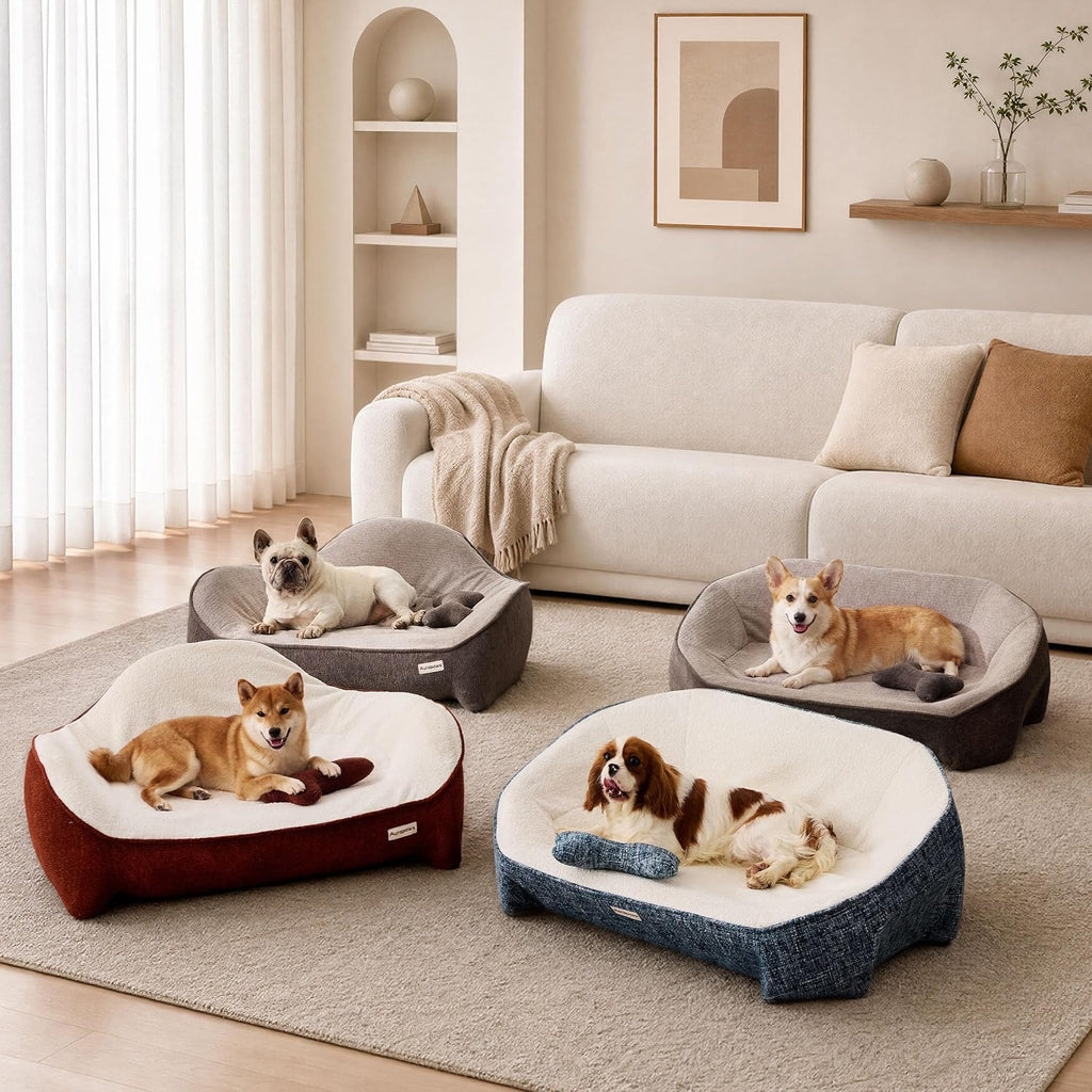 Dog Bed for Small Dogs with 3 Covers, Extra Thick Memory Foam