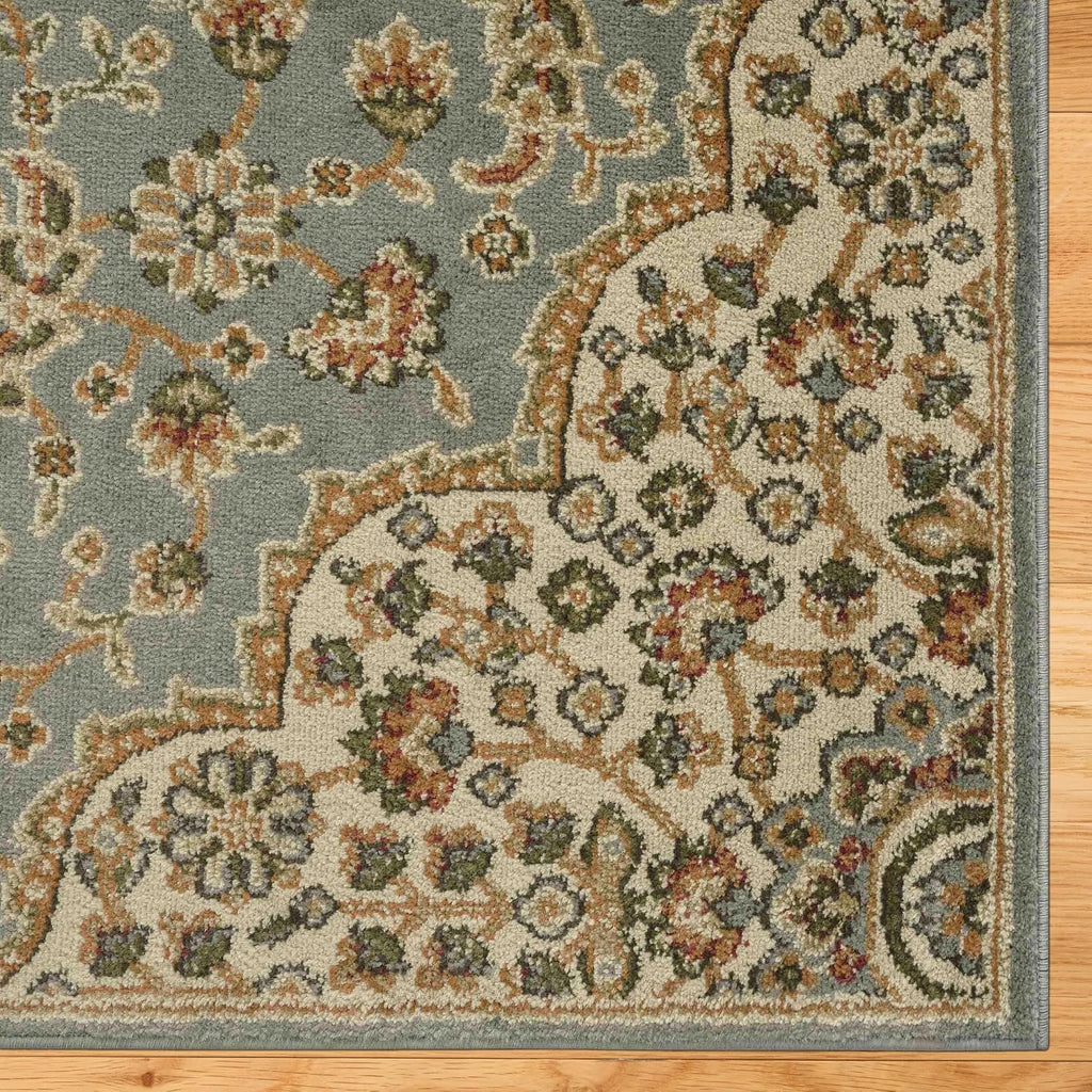 Dynamix Royalty Medallion Traditional Area Rug, Blue/Ivory