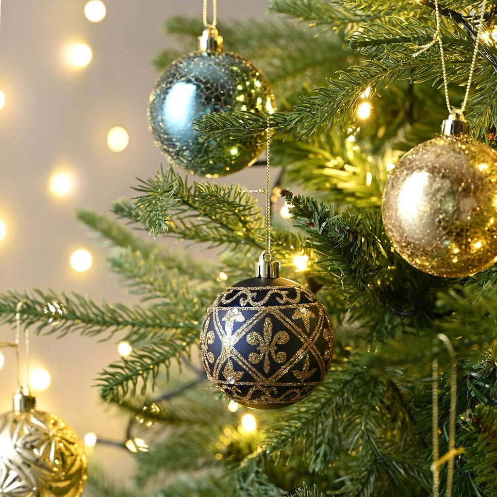 9ct Christmas Tree Decorations Ball Ornaments 2.76 Inches