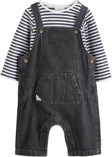 Baby Denim Dungarees and Bodysuit Set
