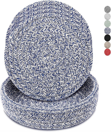 Trivets for Hot Dishes, Pots and Pans, Hot Pads with Storage Basket, Pot Holders, Heat Resistant Mat Protect Counter - Set of 4