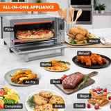 Bravo Air Fryer Toaster Smart Oven, 10-in-1 Countertop Convection, 1800 Watts, 21-Qt Capacity, 50°-450°F Temp Controls