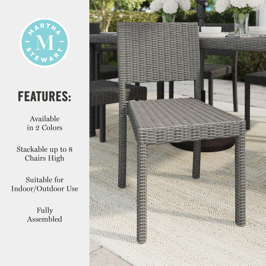 Bedford Stackable Patio Dining Chair, Gray