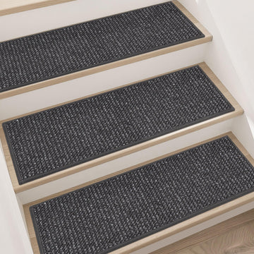 Non Slip for Wooden Steps 28x9in, 4pcs, Charcoal