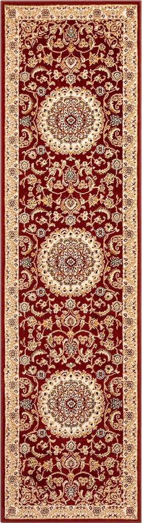 Delos Red Traditional Oriental Medallion Floral Runner Rug (2'7" x 9'10")